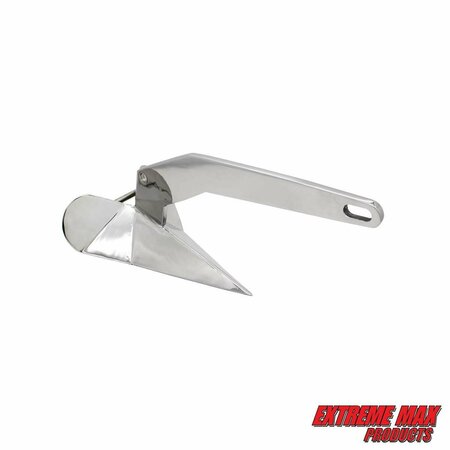 Extreme Max Extreme Max 3006.6696 BoatTector Stainless Steel Delta Anchor - 14 lbs. 3006.6696